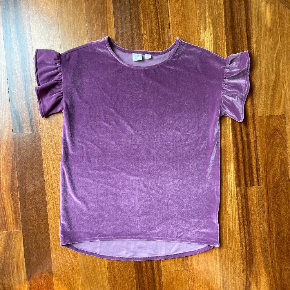 Gap Sz 12 Soft Purple Velvet Shirt